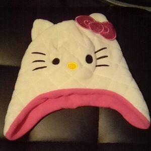 Hello Kitty White and Pink Quilted Hat